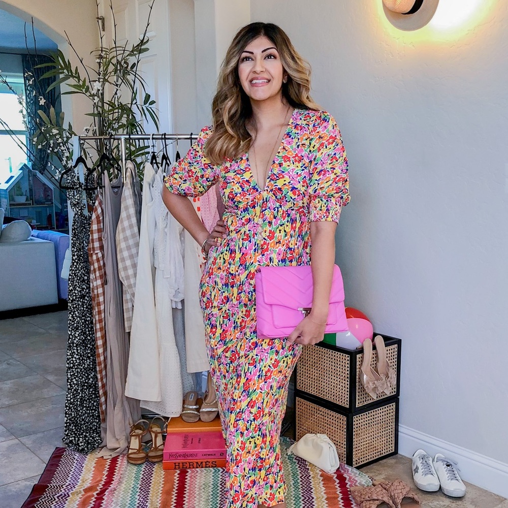 Rixo x Target floral midi dress NWT